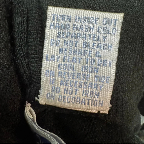 DG2 DIANE GILMAN Black Dolman Sleeve Sequin Peacock Sweater Dress Tunic … - Picture 6 of 6